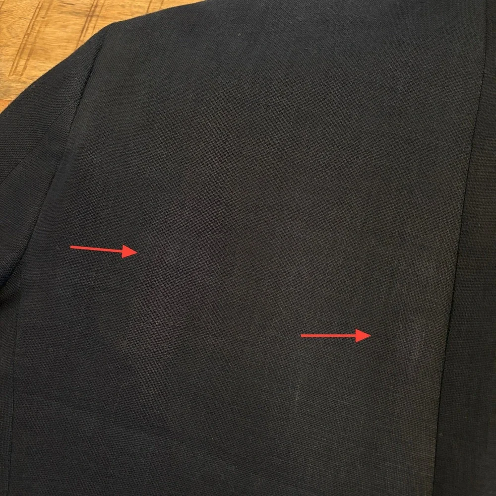 Murano Linen Blazer Mens S 38 Baird McNutt Classic Navy Blue Slim Summer Wedding